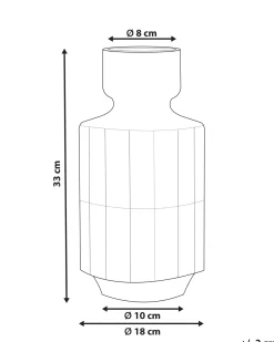 Vaso da fiori DIKELLA Vetro 33 cm Grigio