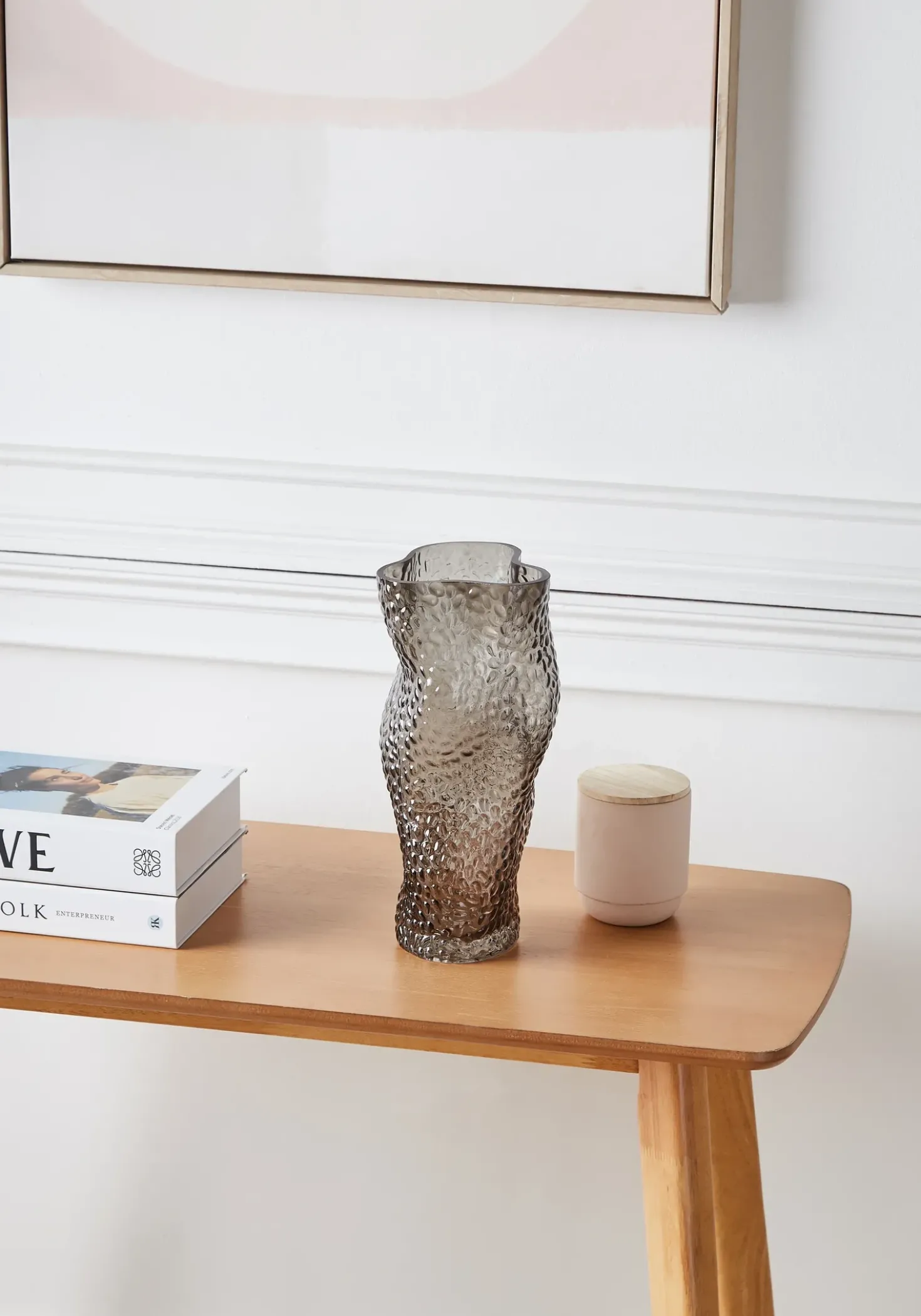 Vaso da fiori DYTIKO Vetro 31 cm Grigio