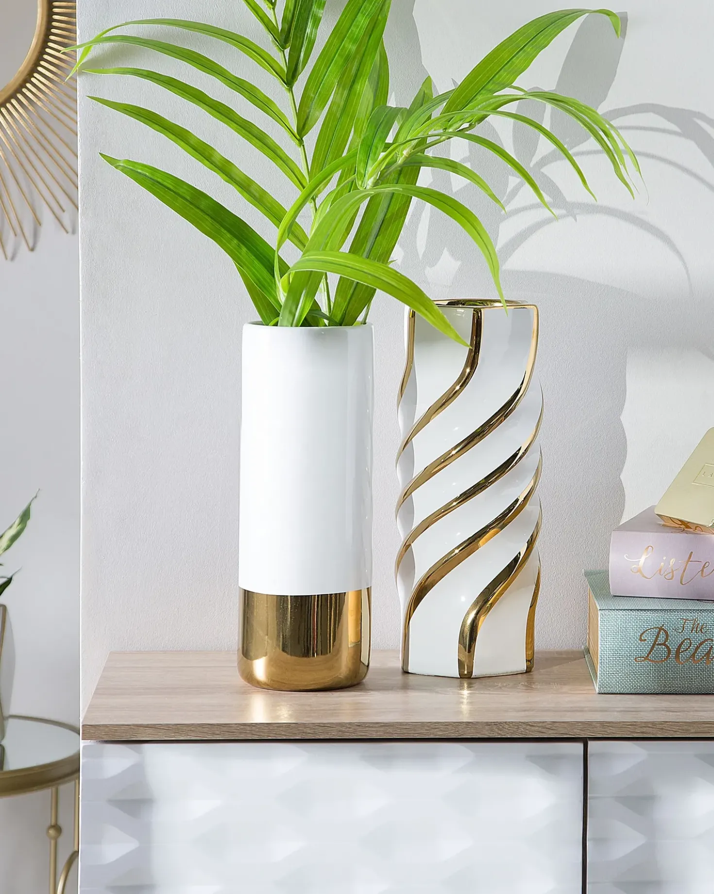 Vaso da fiori GELIDA Gres porcellanato 36 cm Bianco