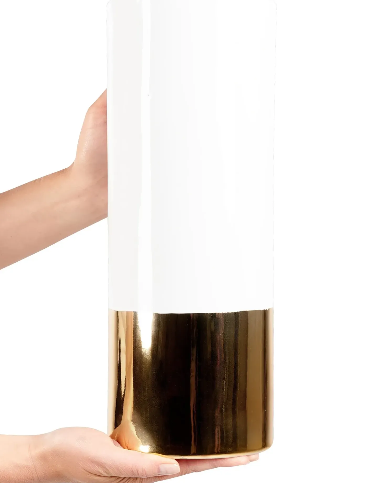 Vaso da fiori GELIDA Gres porcellanato 36 cm Bianco