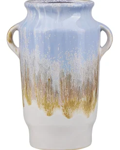 Vaso da fiori GERRHA Gres porcellanato 25 cm Azzurro