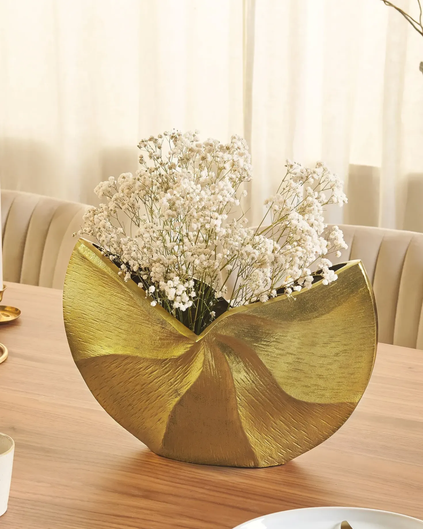 Vaso da fiori HATTUSA Metallo 26 cm Oro