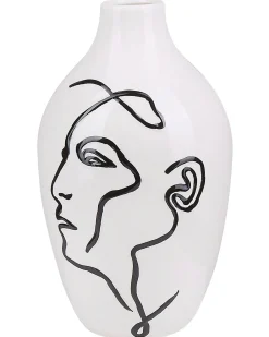 Vaso da fiori HELIKE Gres porcellanato 23 cm Bianco