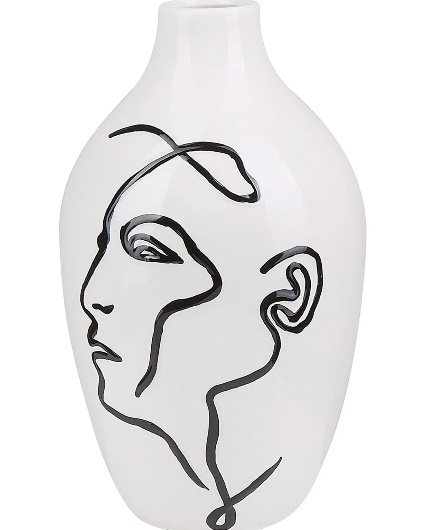 Vaso da fiori HELIKE Gres porcellanato 23 cm Bianco