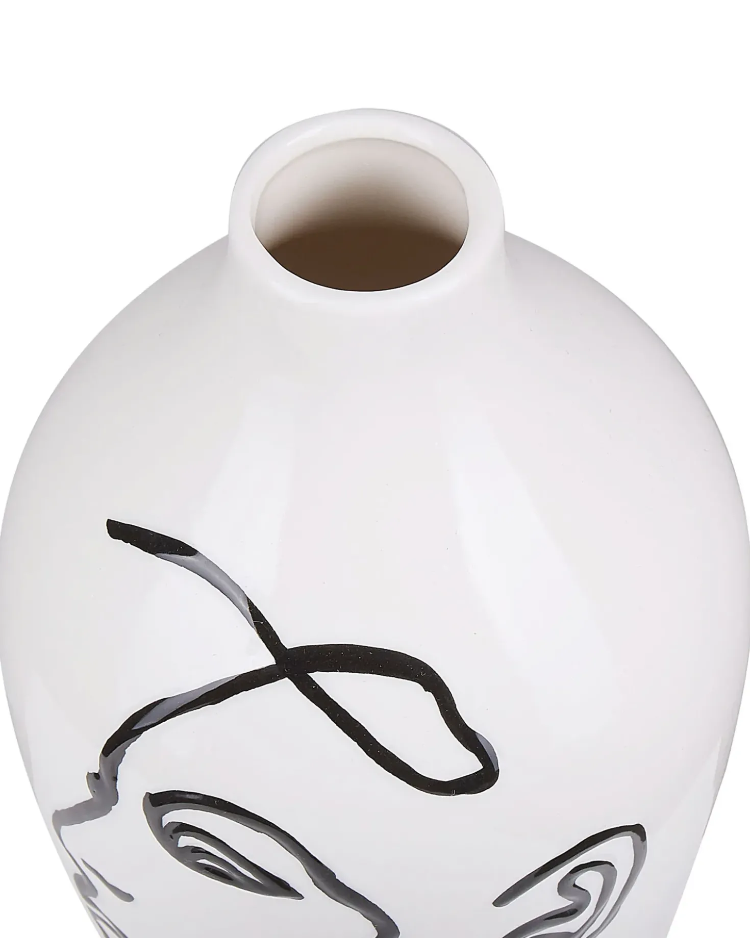Vaso da fiori HELIKE Gres porcellanato 23 cm Bianco