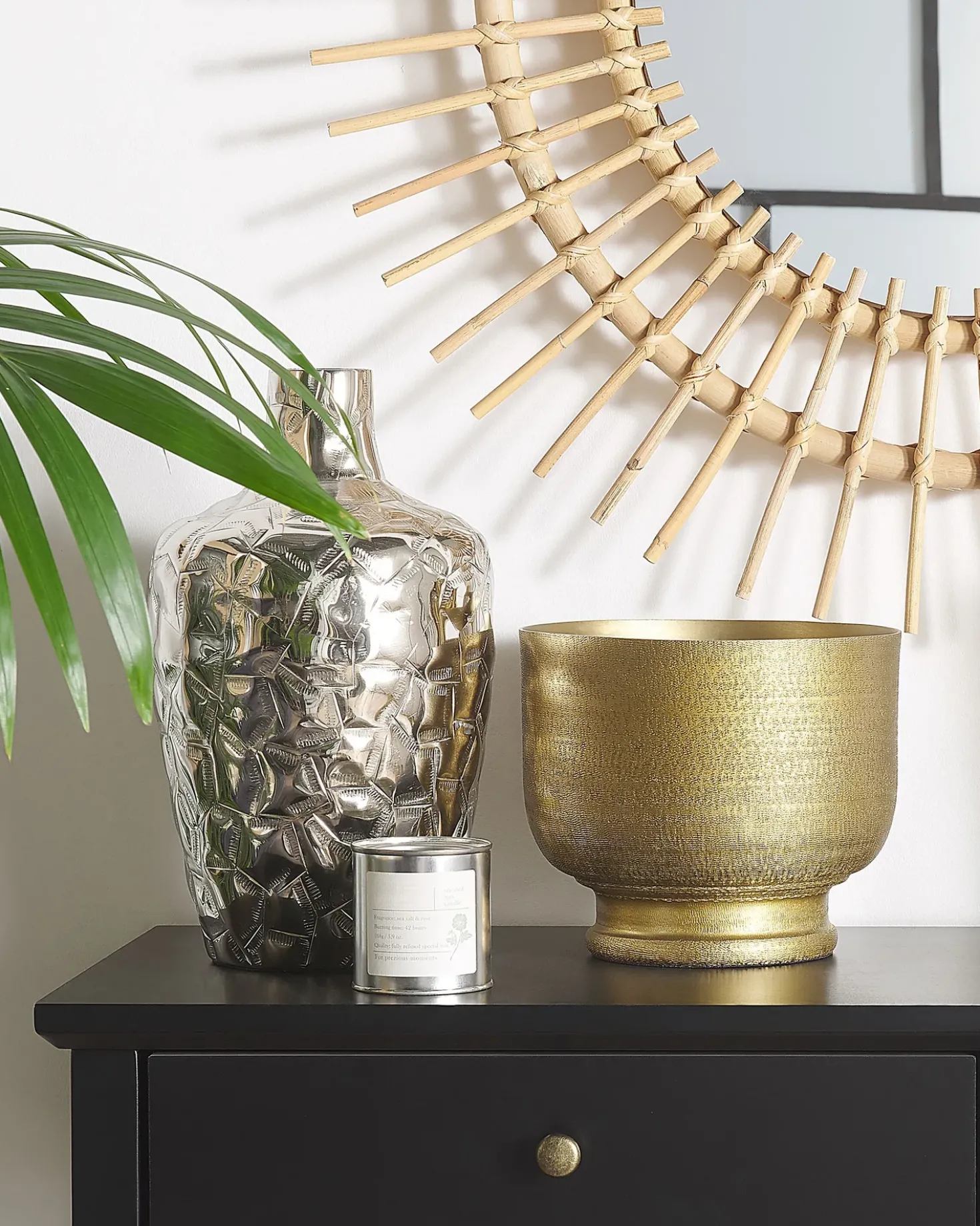 Vaso da fiori INSHAS Metallo 33 cm Argento