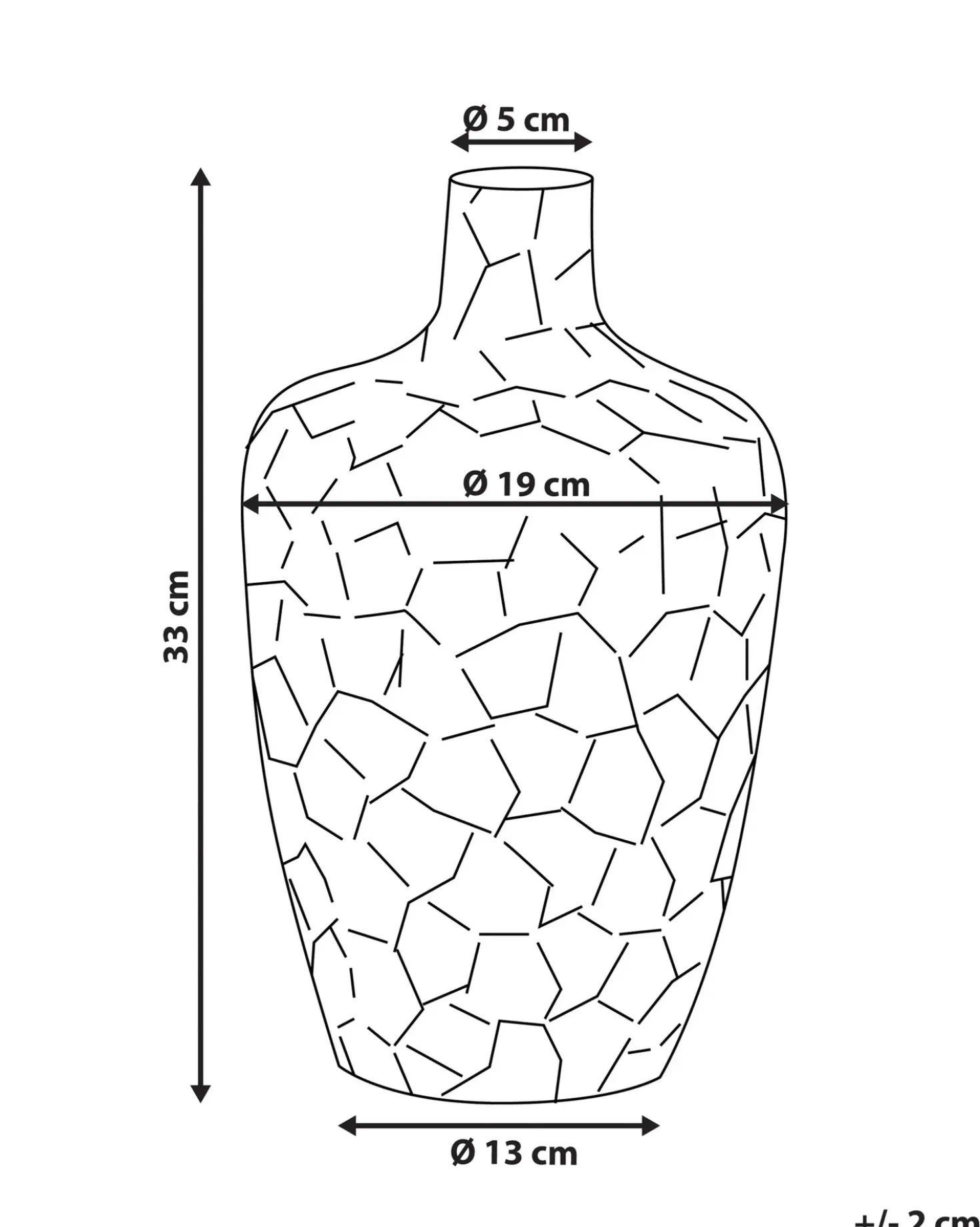 Vaso da fiori INSHAS Metallo 33 cm Argento