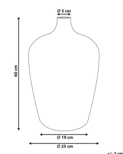 Vaso da fiori KACHORI Vetro 40 cm Argento