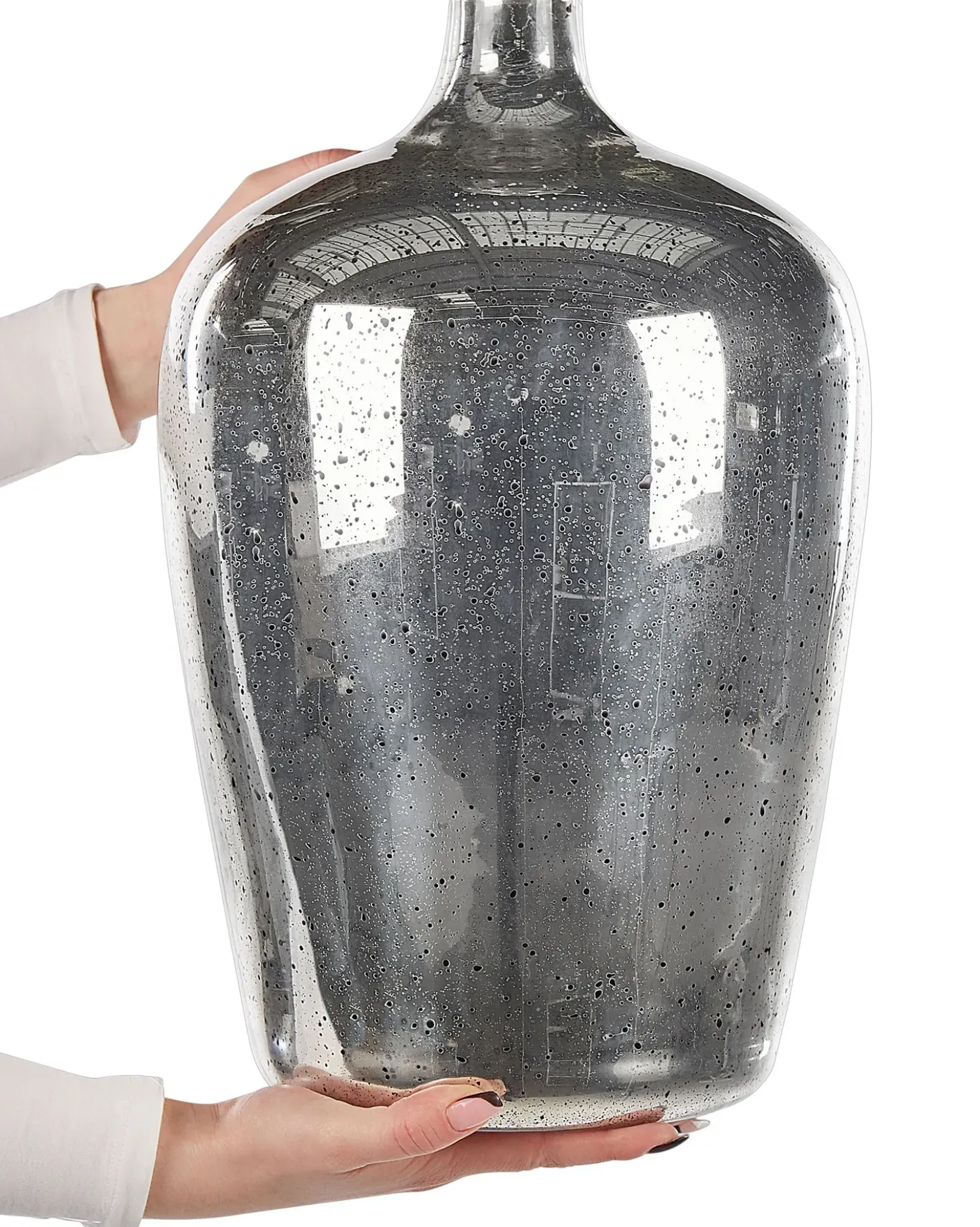 Vaso da fiori KACHORI Vetro 40 cm Argento