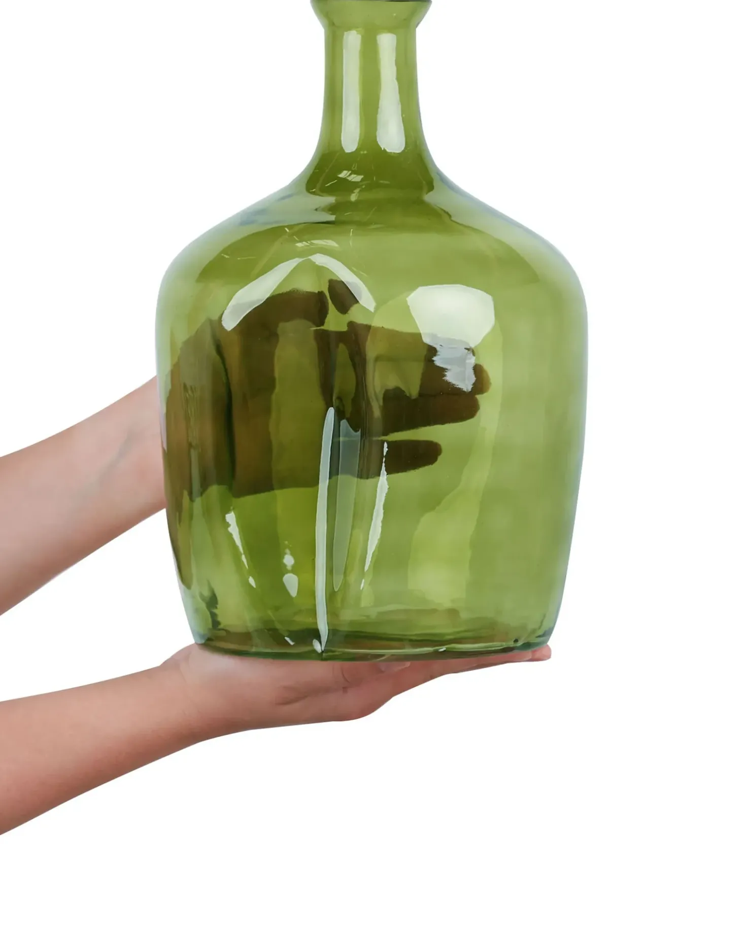 Vaso da fiori KERALA Vetro 30 cm Verde oliva