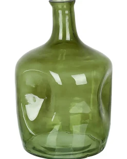 Vaso da fiori KERALA Vetro 30 cm Verde oliva