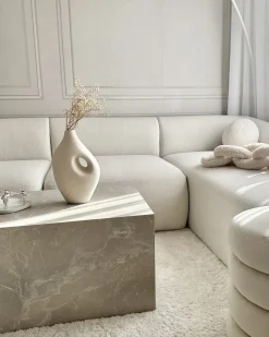 Vaso da fiori KOMOTINI Ceramica 32 cm Bianco sporco