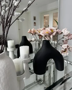 Vaso da fiori LAMIA Ceramica 30 cm Nero