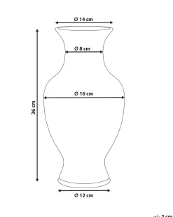 Vaso da fiori LLANES Porcellana 36 cm Bianco/Blu