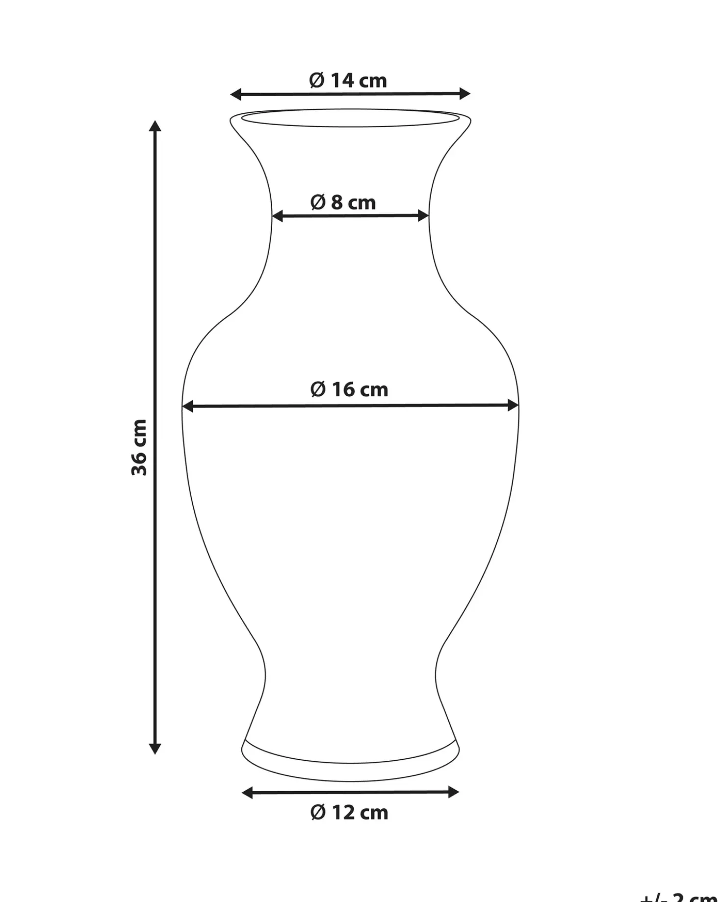 Vaso da fiori LLANES Porcellana 36 cm Bianco/Blu