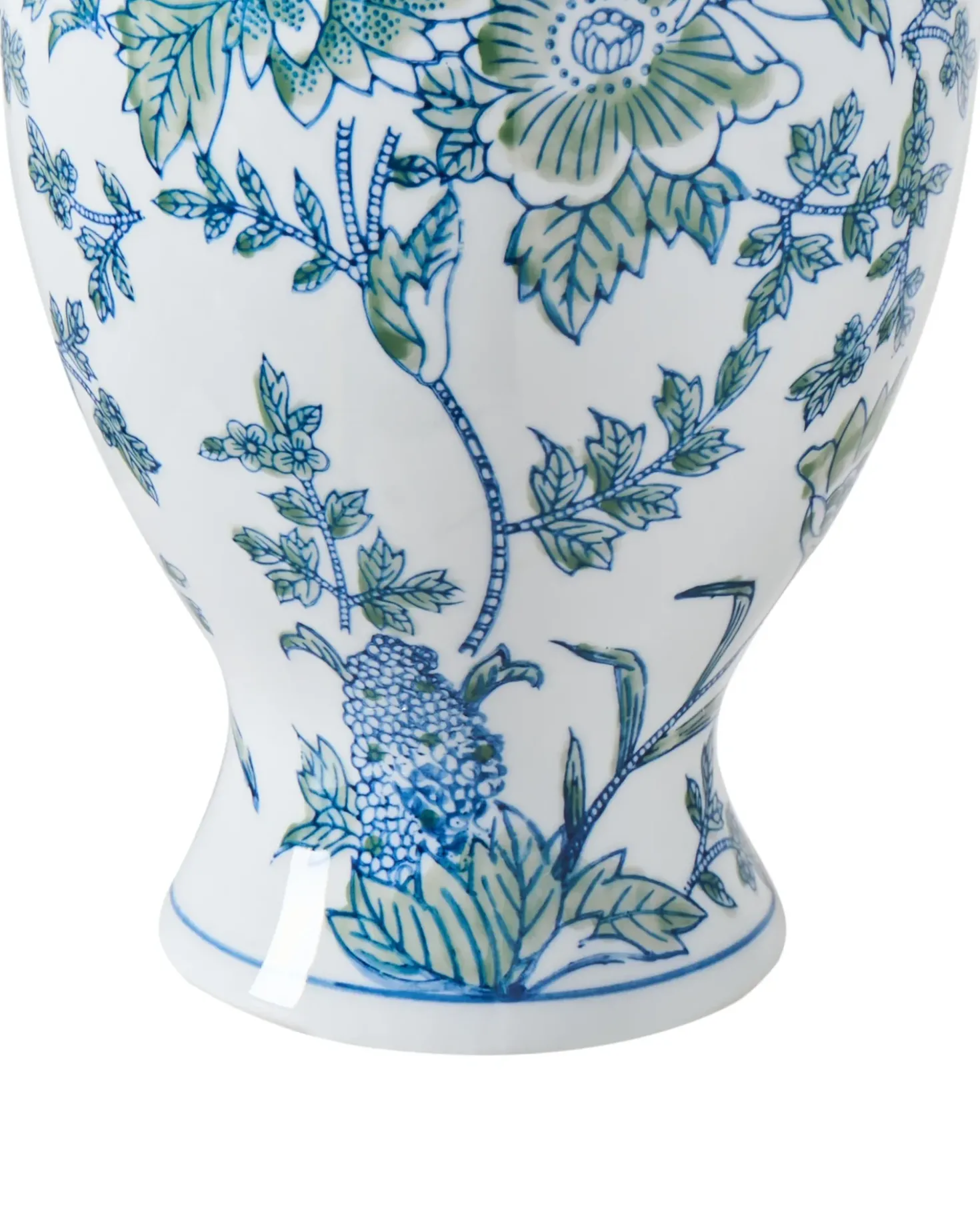 Vaso da fiori LLANES Porcellana 36 cm Bianco/Blu