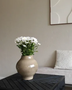 Vaso da fiori MAGAN Ceramica 31 cm Tortora