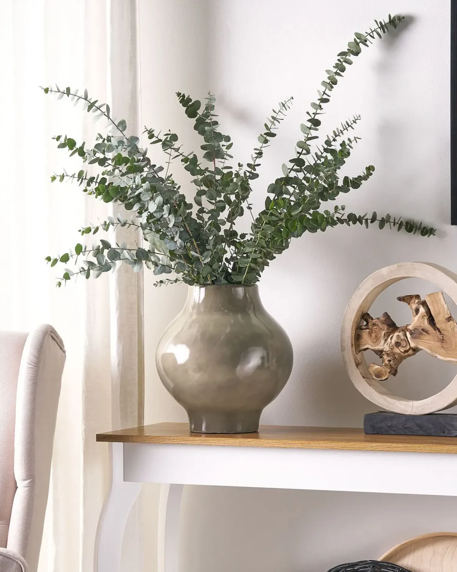 Vaso da fiori MAGAN Ceramica 31 cm Tortora