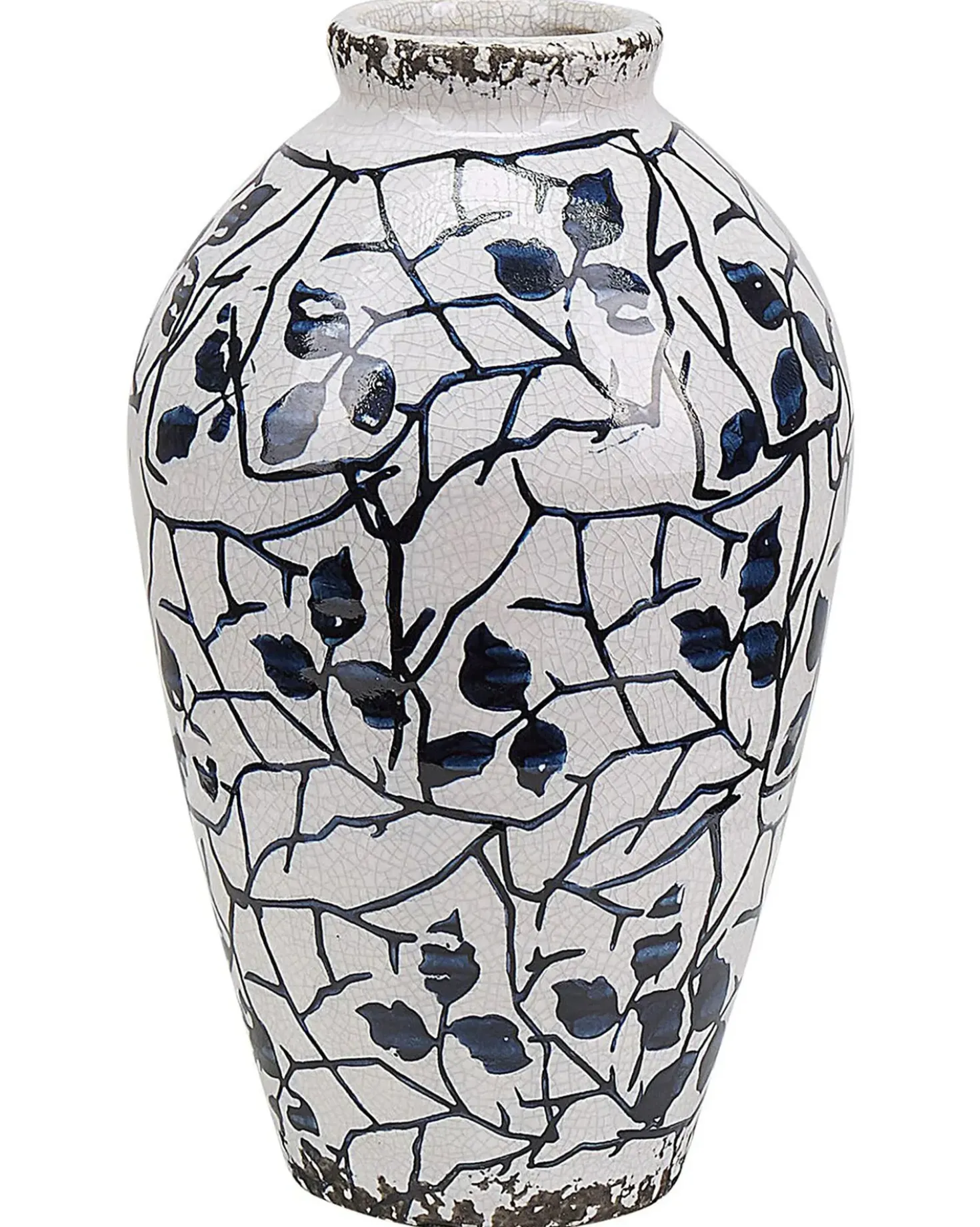 Vaso da fiori MALLIA Gres porcellanato 22 cm Bianco