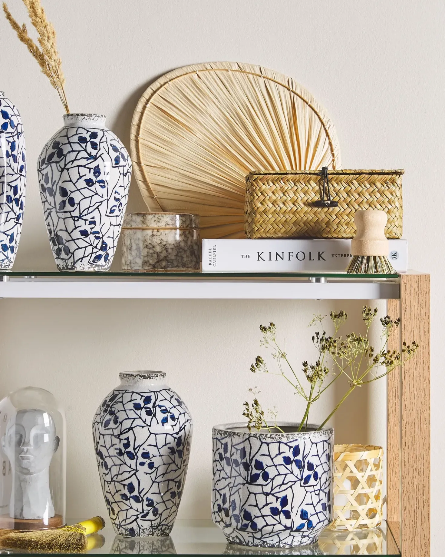 Vaso da fiori MALLIA Gres porcellanato 22 cm Bianco