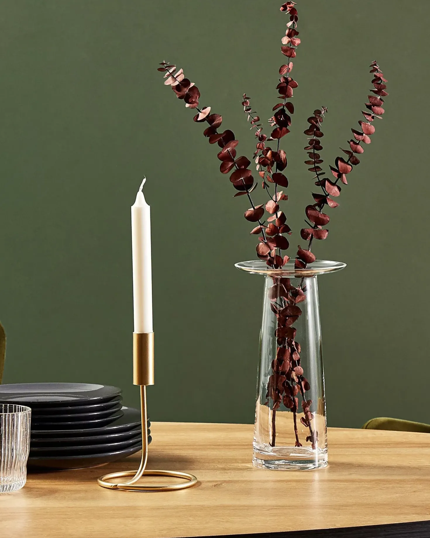 Vaso da fiori MANNA Vetro 26 cm Trasparente
