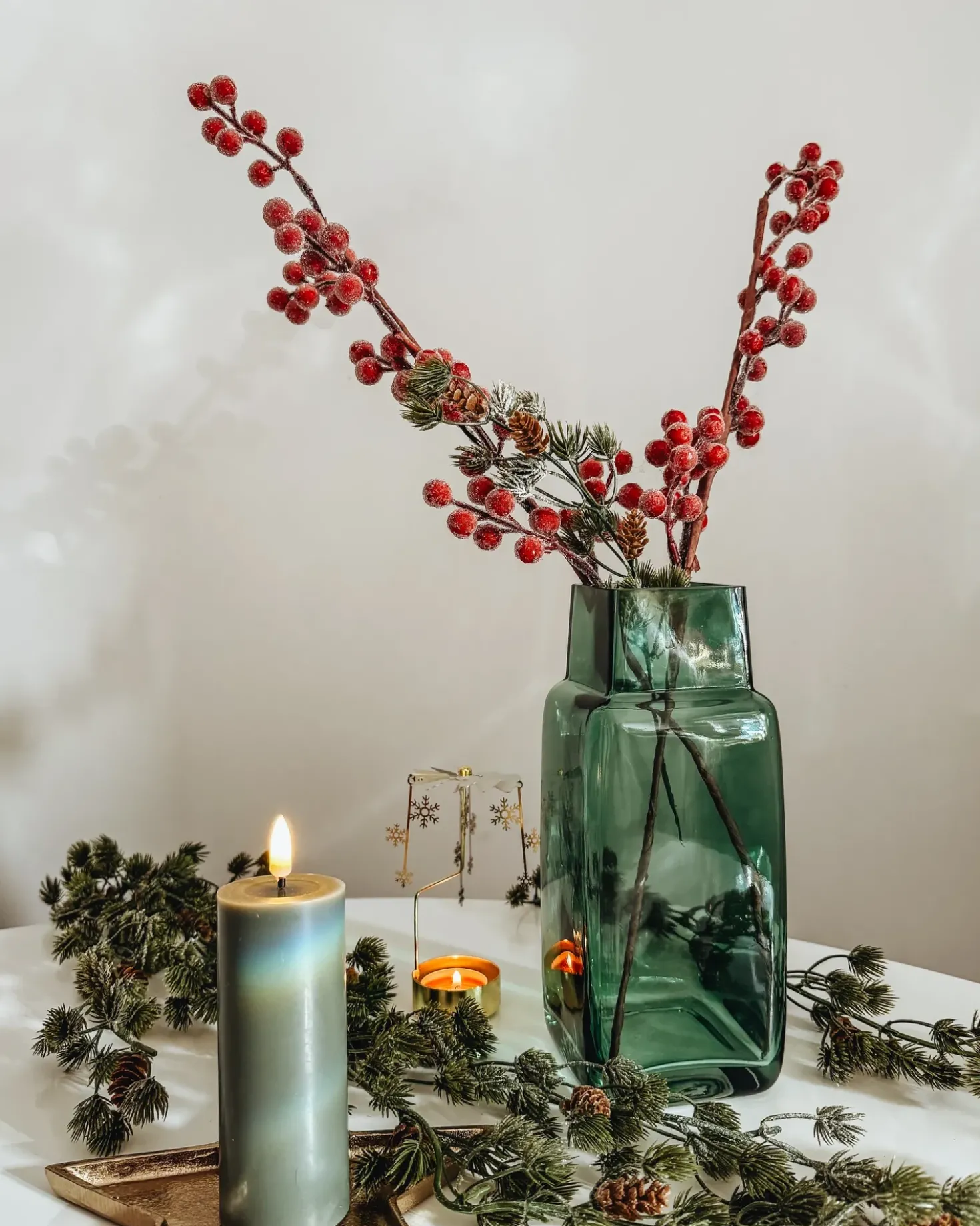 Vaso da fiori MERBAKA Vetro 26 cm Verde smeraldo