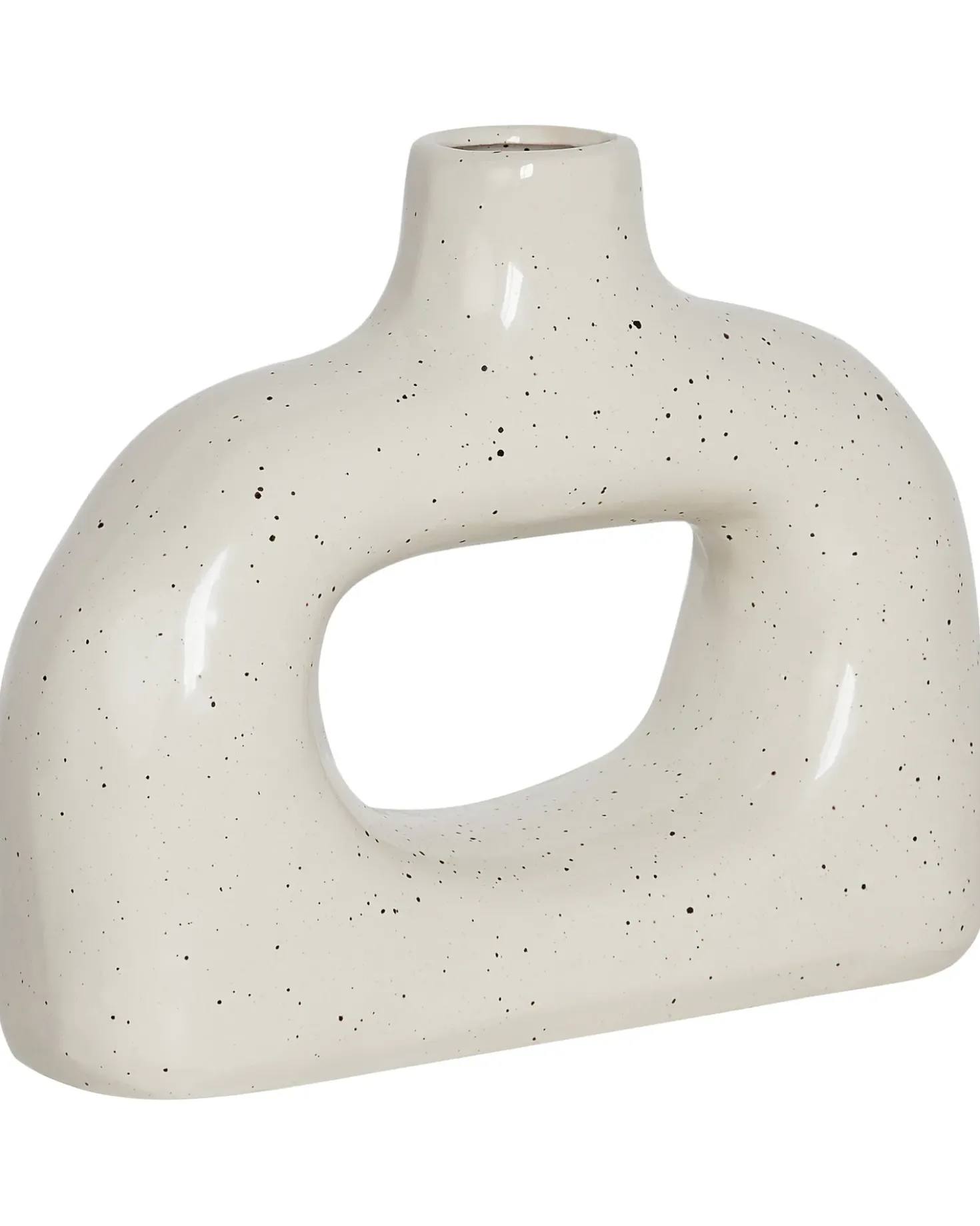 Vaso da fiori MOONEYE Gres porcellanato 19 cm Bianco sporco