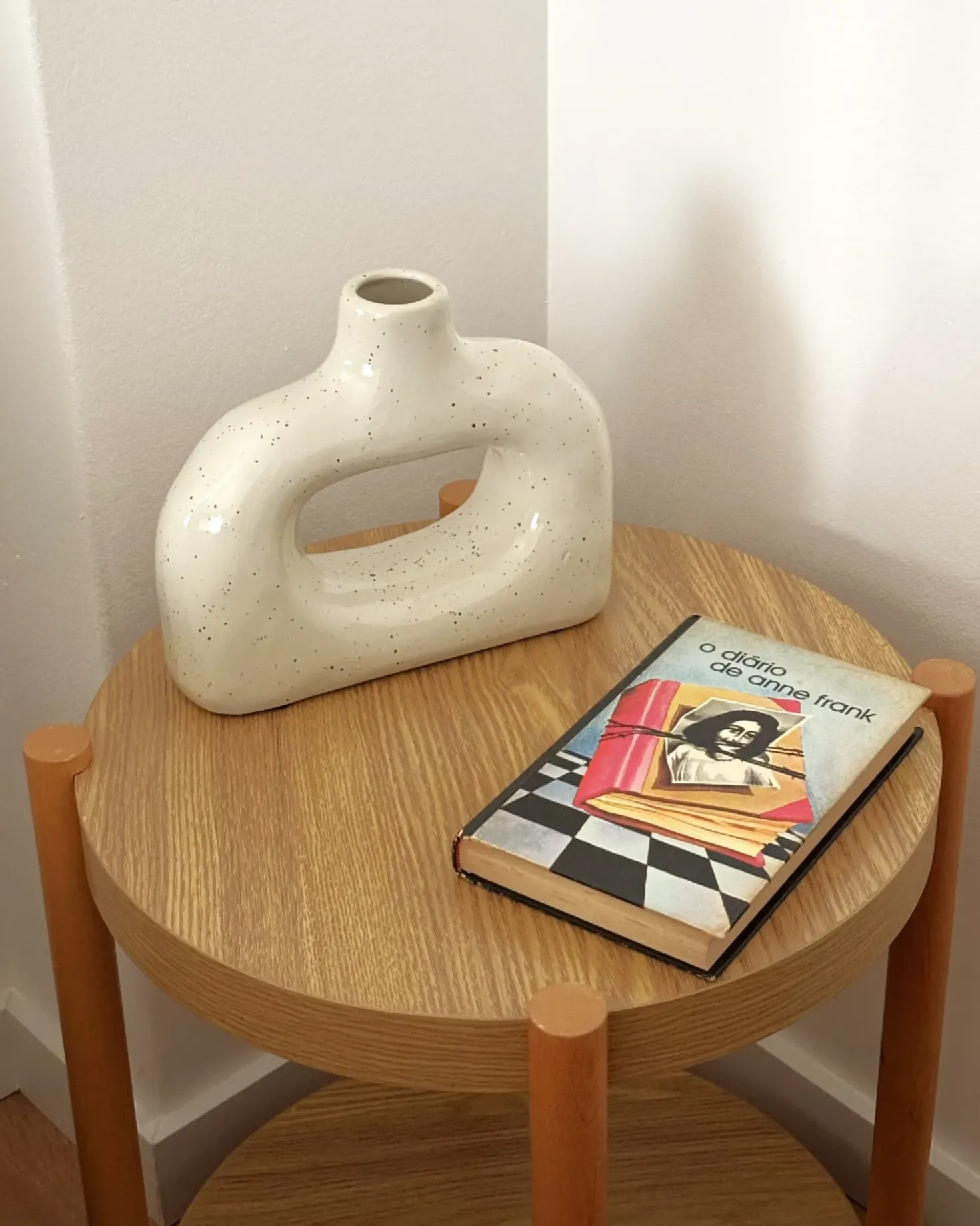 Vaso da fiori MOONEYE Gres porcellanato 19 cm Bianco sporco