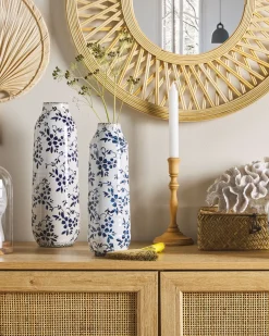 Vaso da fiori MULAI Gres porcellanato 30 cm Bianco