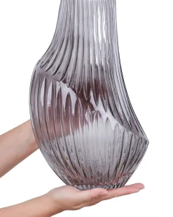 Vaso da fiori MYRSINA Vetro 36 cm Grigio