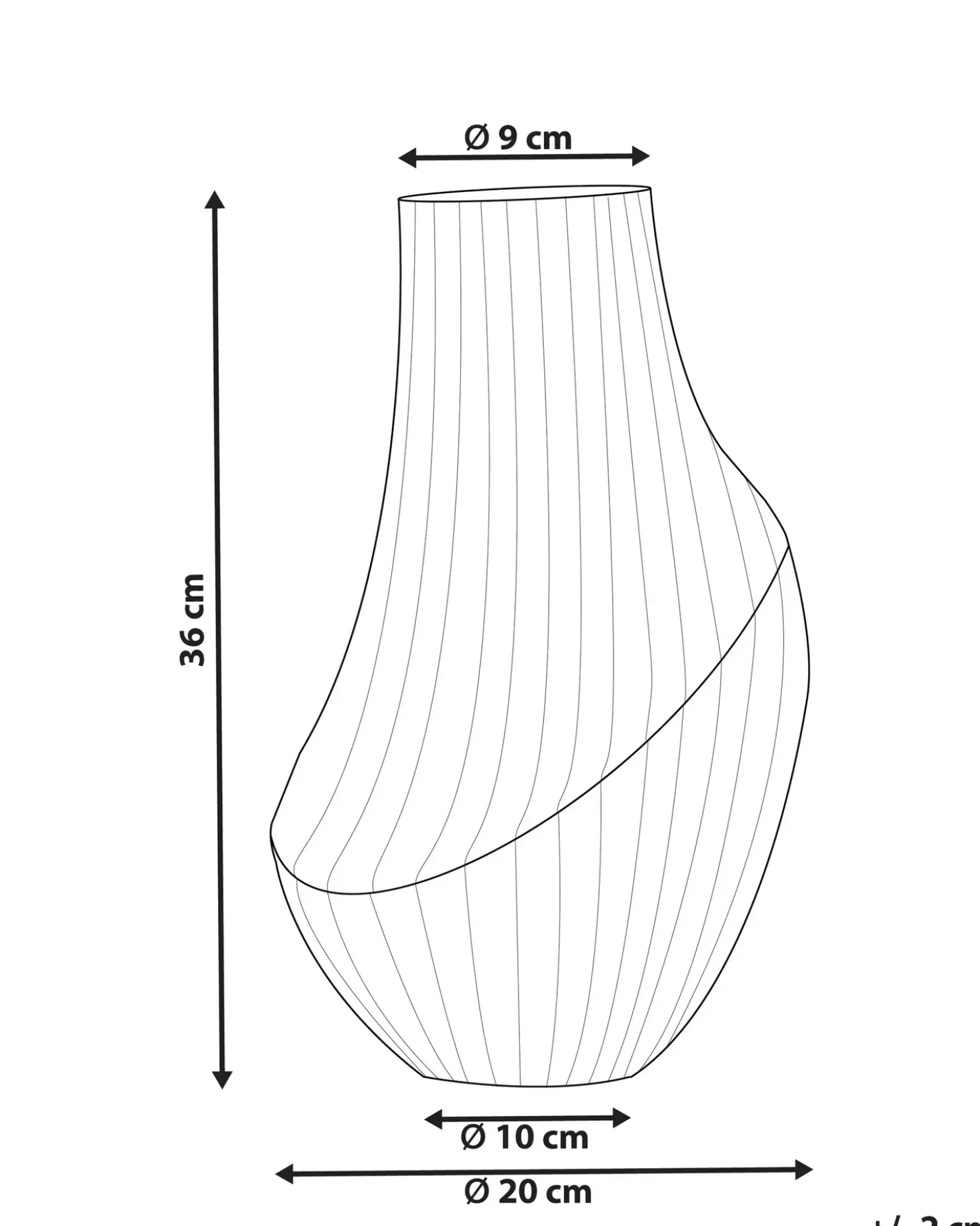 Vaso da fiori MYRSINA Vetro 36 cm Grigio