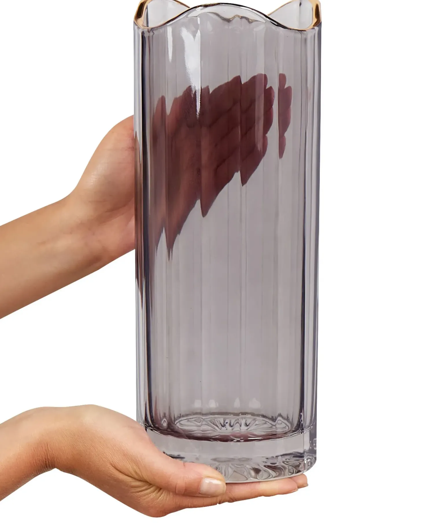 Vaso da fiori PERDIKI Vetro 30 cm Grigio