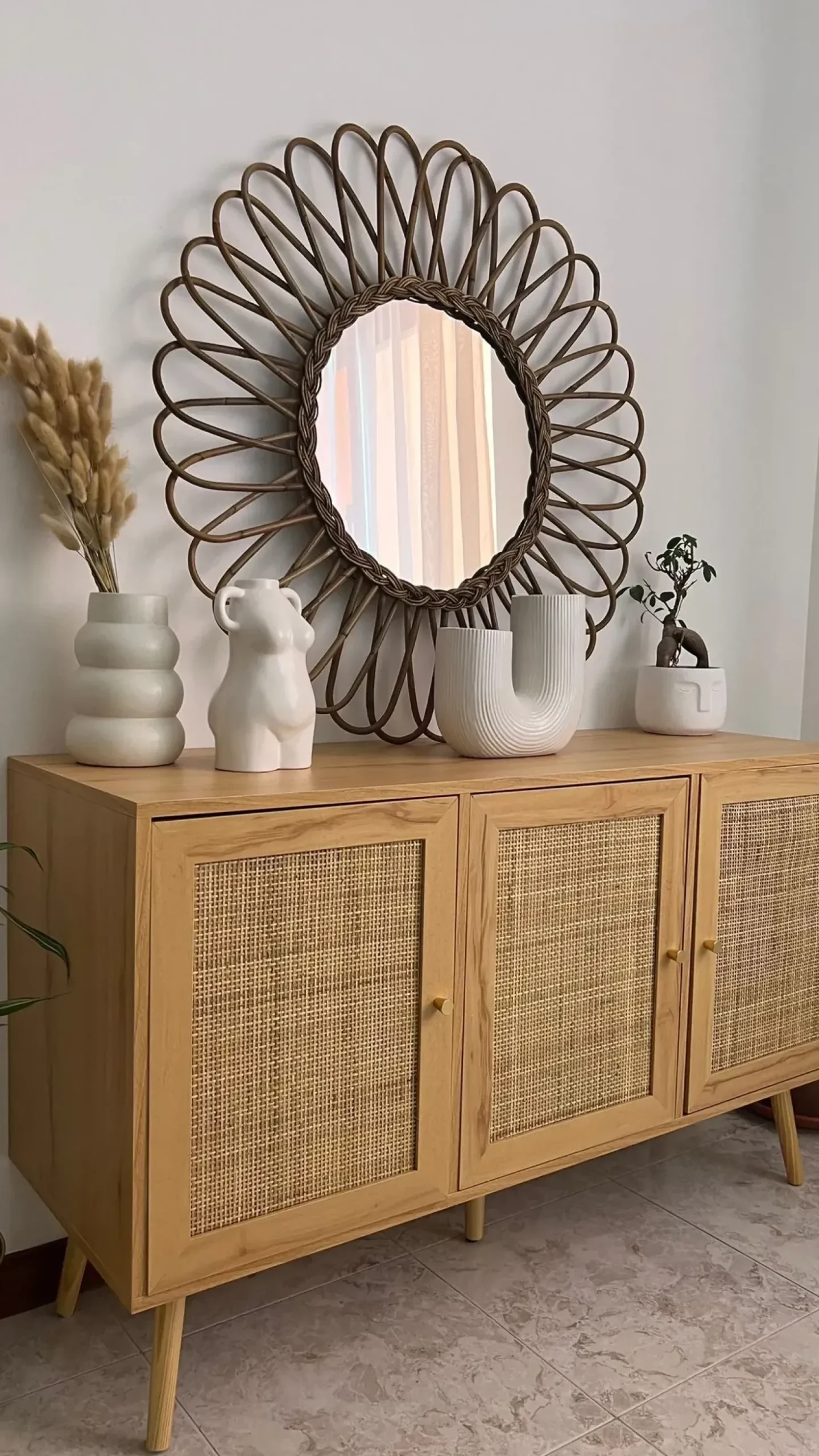 Vaso da fiori PIREAS Gres porcellanato 22 cm Bianco