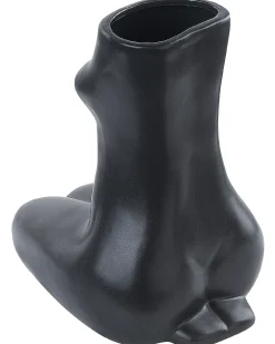 Vaso da fiori PYRGOS Ceramica 22 cm Nero