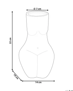 Vaso da fiori PYRGOS Ceramica 22 cm Nero