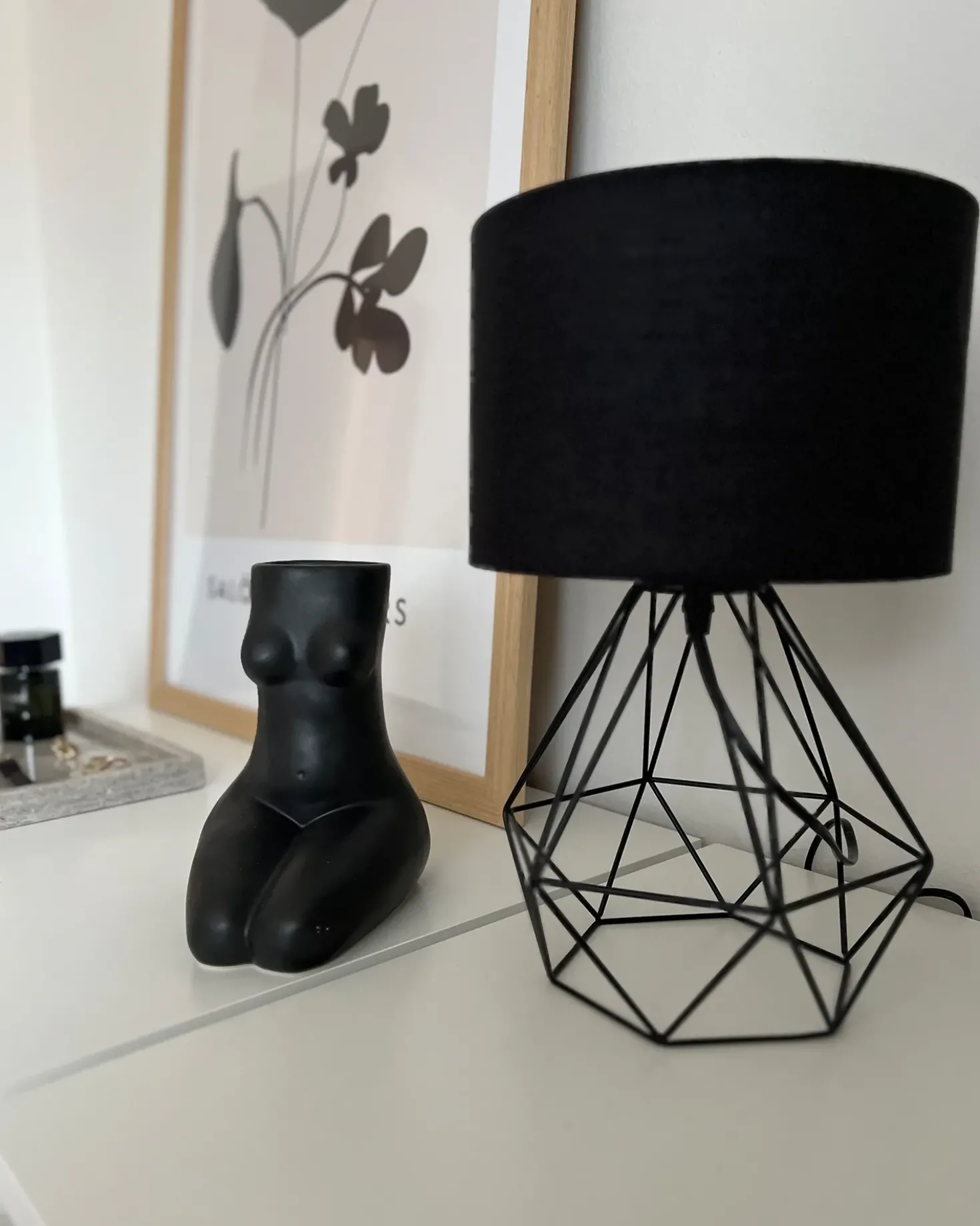 Vaso da fiori PYRGOS Ceramica 22 cm Nero