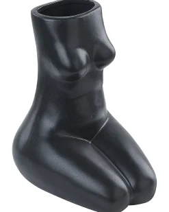 Vaso da fiori PYRGOS Ceramica 22 cm Nero