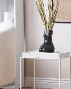 Vaso da fiori PYRGOS Ceramica 22 cm Nero