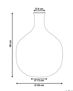 Vaso da fiori RAZALA Vetro 40 cm Multicolore