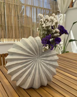 Vaso da fiori SCUP Gres porcellanato 28 cm Bianco sporco