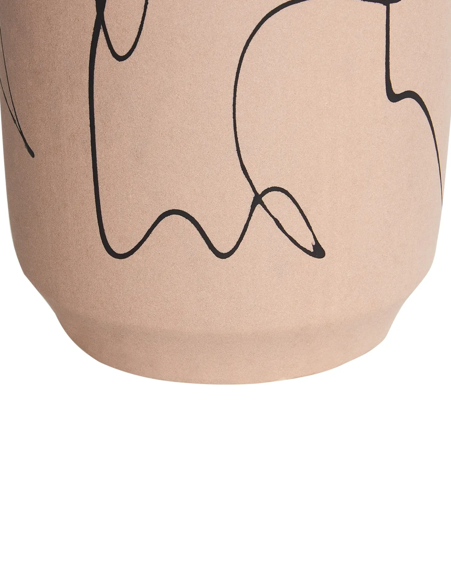 Vaso da fiori SUNFISH Gres porcellanato 33 cm Beige sabbia
