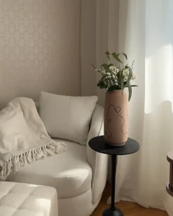 Vaso da fiori SUNFISH Gres porcellanato 33 cm Beige sabbia