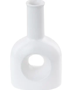 Vaso da fiori THEBES Ceramica 22 cm Bianco