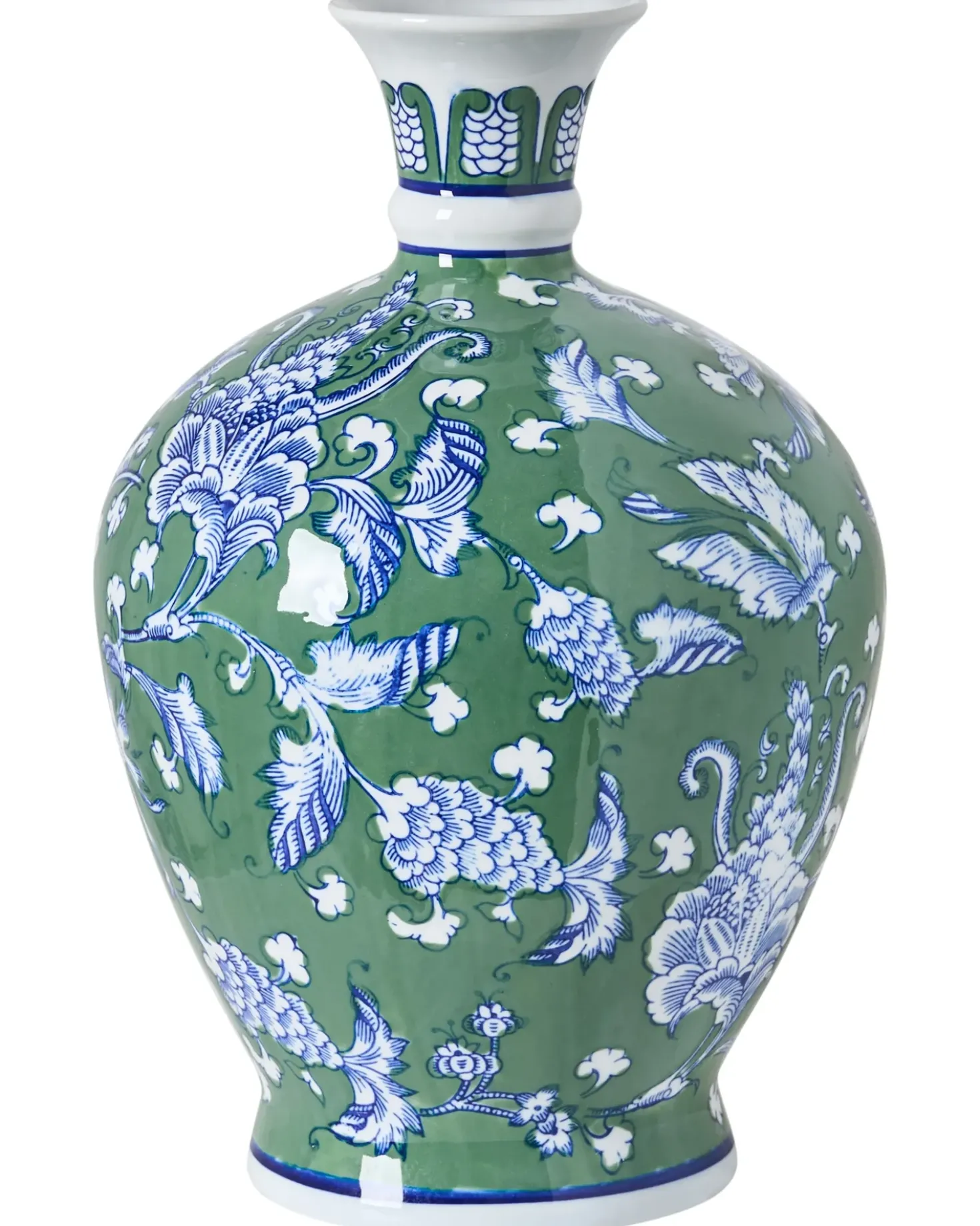 Vaso da fiori VALLADOLID Porcellana 36 cm Verde