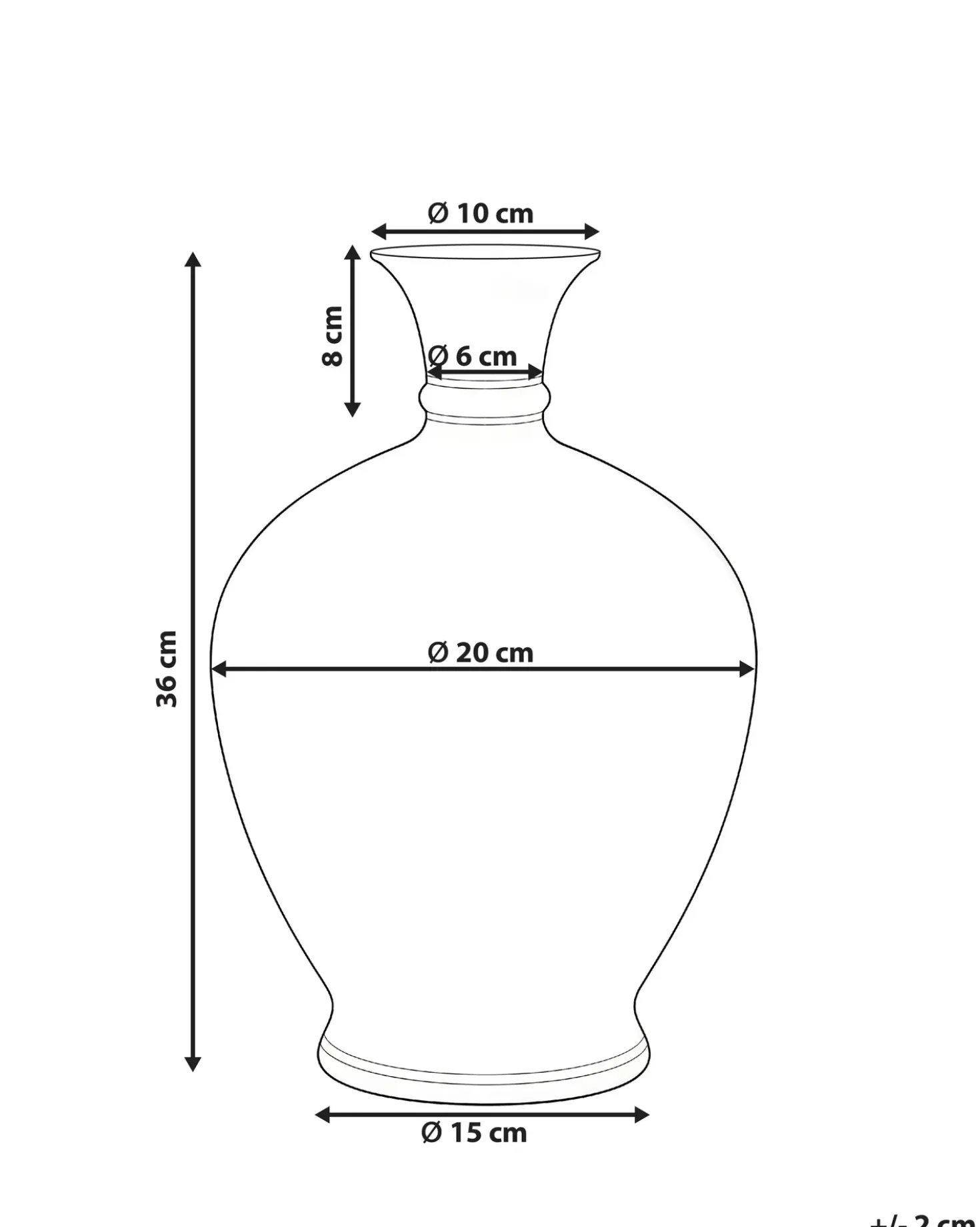 Vaso da fiori VALLADOLID Porcellana 36 cm Verde