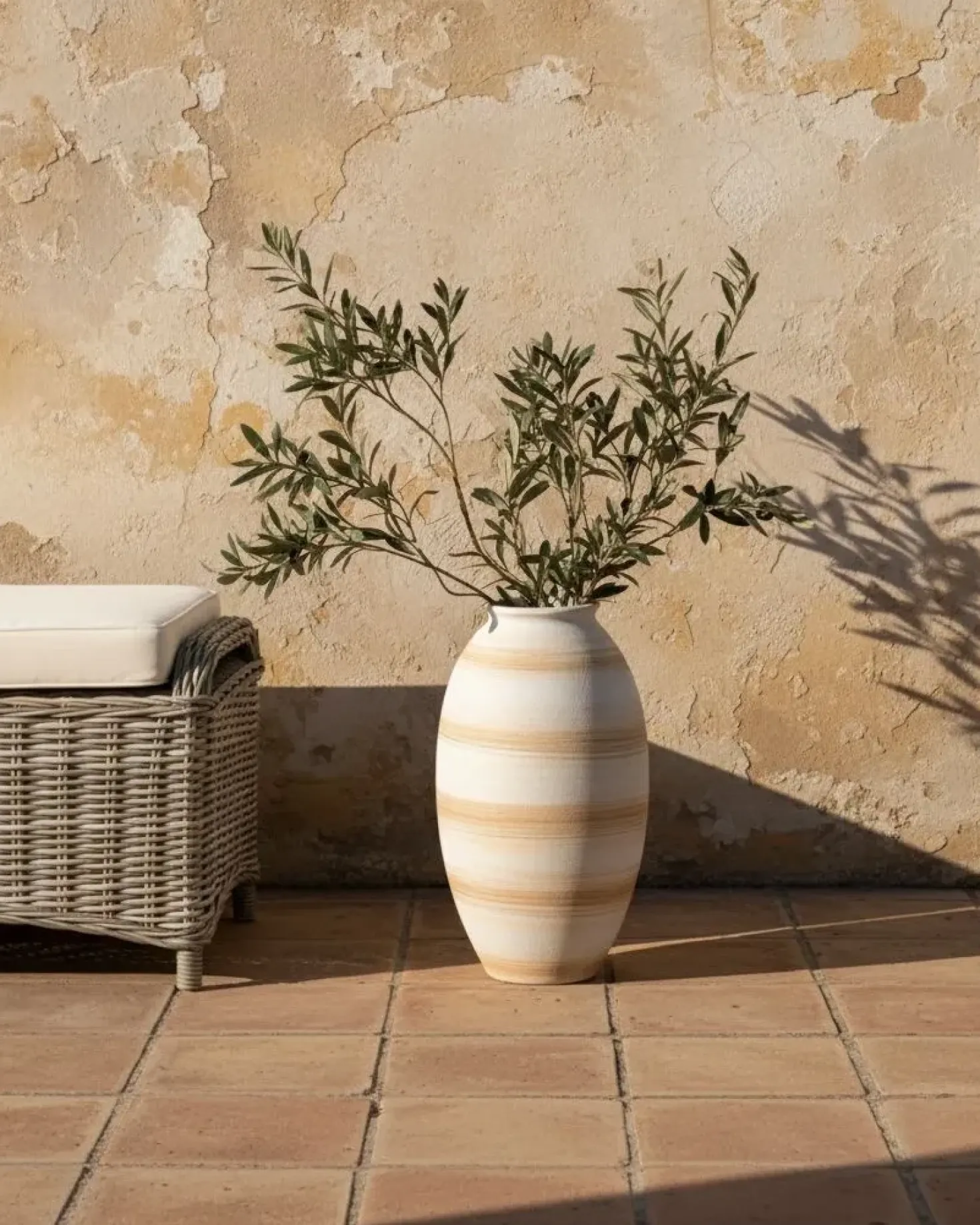 Vaso da fiori ZERVATA 42 cm Bianco sporco