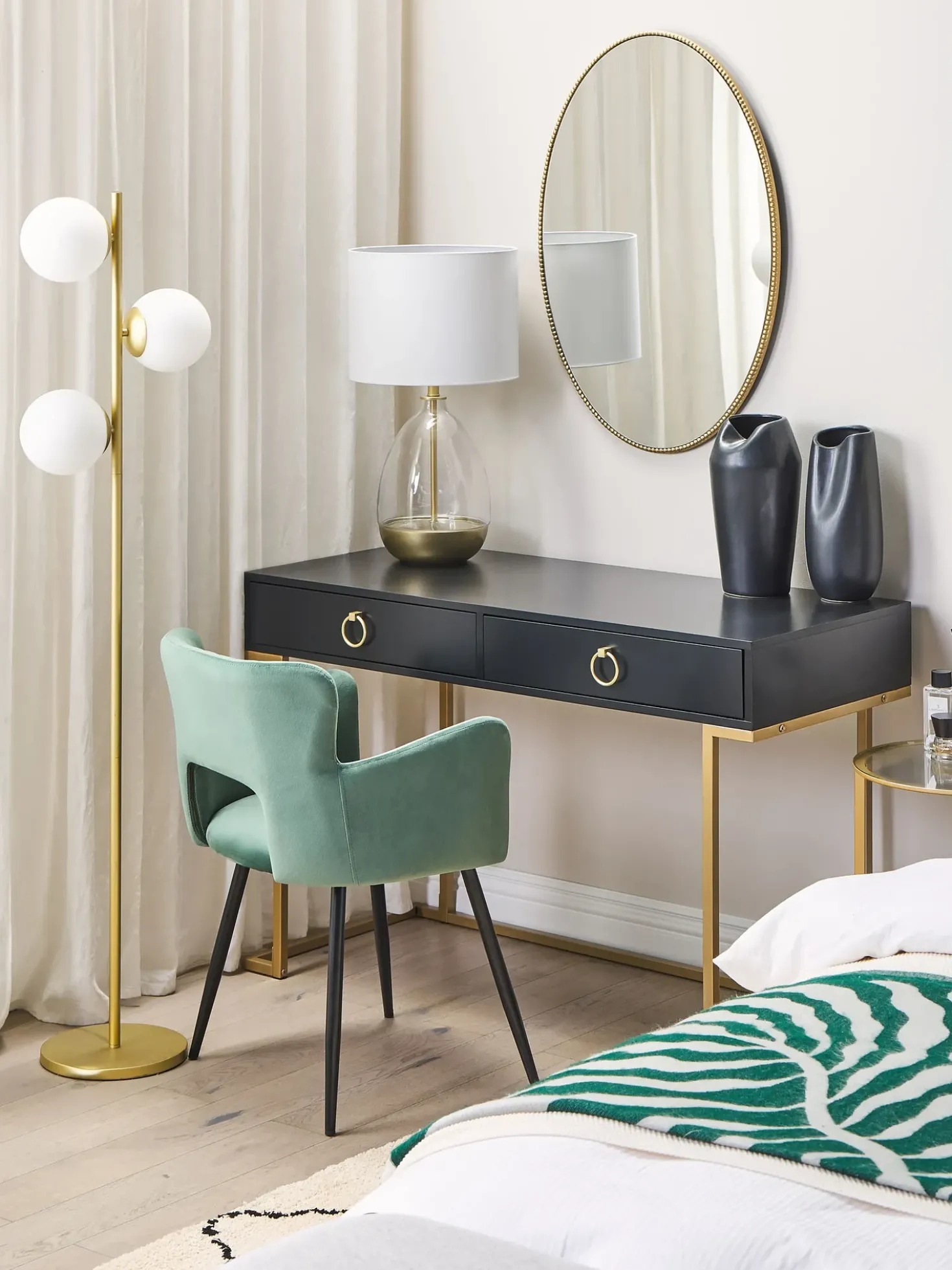 Vaso decorativo APAMEA Gres porcellanato 33 cm Nero