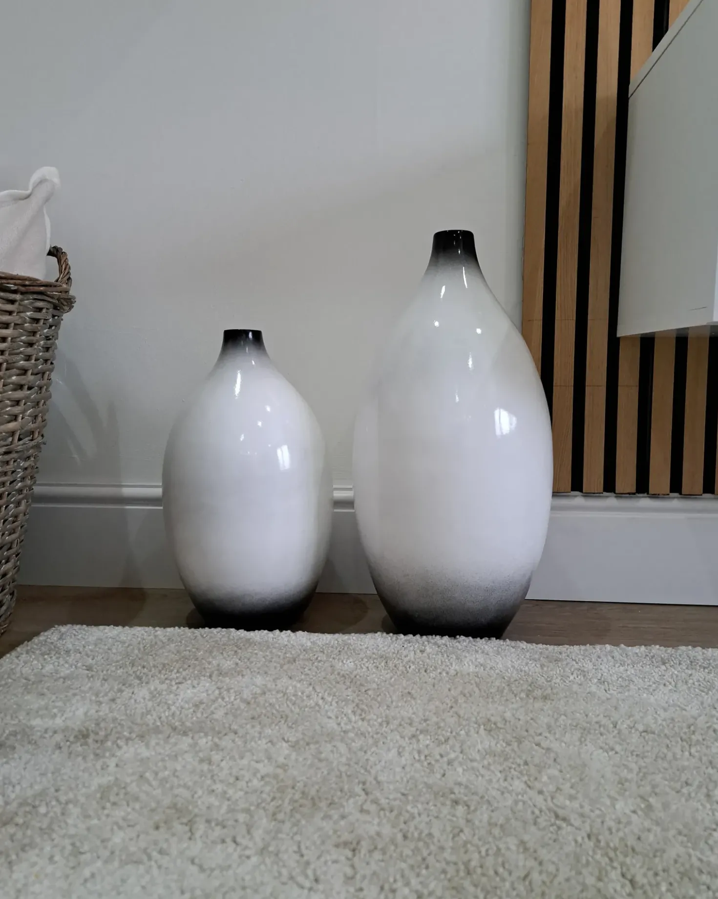 Vaso decorativo BAEZA Ceramica 46 cm Bianco