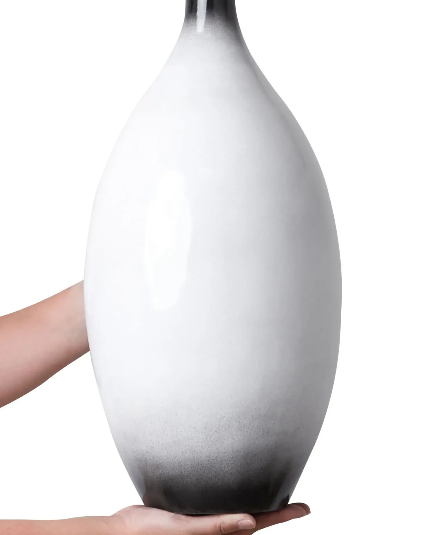 Vaso decorativo BAEZA Ceramica 46 cm Bianco