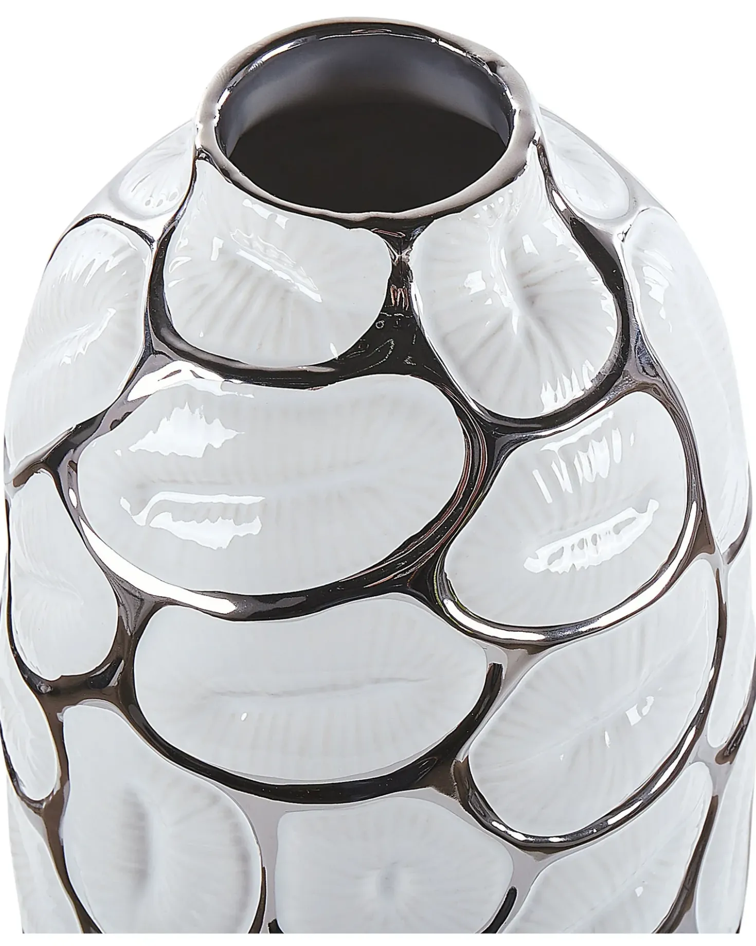 Vaso decorativo CENABUM Gres porcellanato 28 cm Bianco